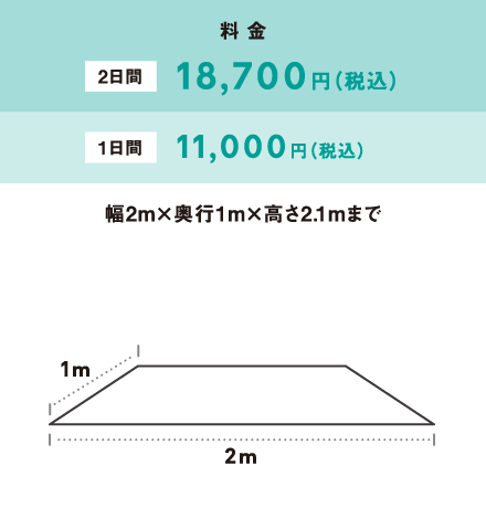 ミニハンドメイドブース料金